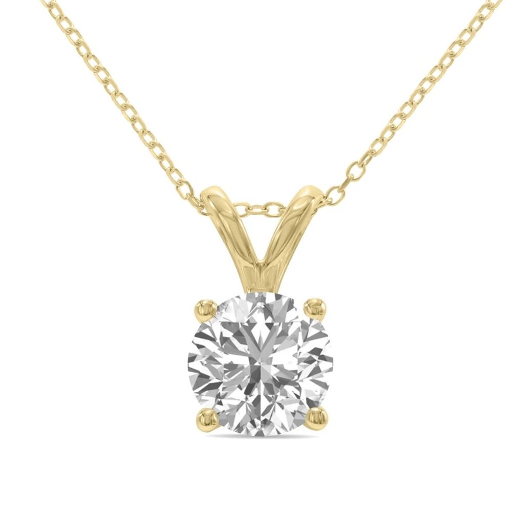 14k Yellow Gold Solitaire Diamond CHAIN